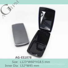 Горячая продажа прямоугольный компактный порошок дело с зеркало AG-ES1078, AGPM косметической упаковки, Эмблема цветов